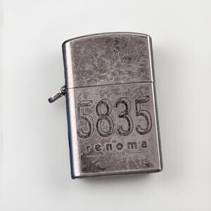 Vintage Renoma Paris Lighter 5835 Silver Tone